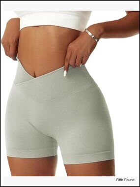 Booty Scrunch V Cross High Waisted Yoga Shorts